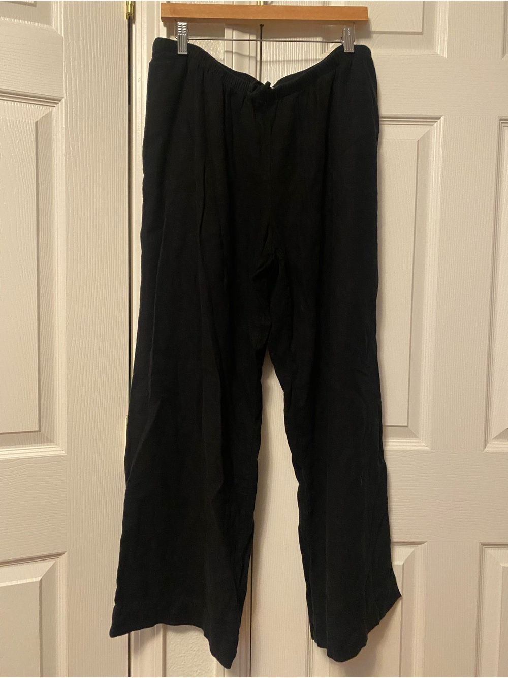 Women’s A New Day Black Linen Casual Elastic-Waist Pants